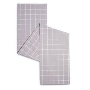 NWT Grey and White Plaid Table Runner | Kitchen Linen and Decor